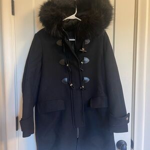 Zara Women's Jacket with Fur Hood